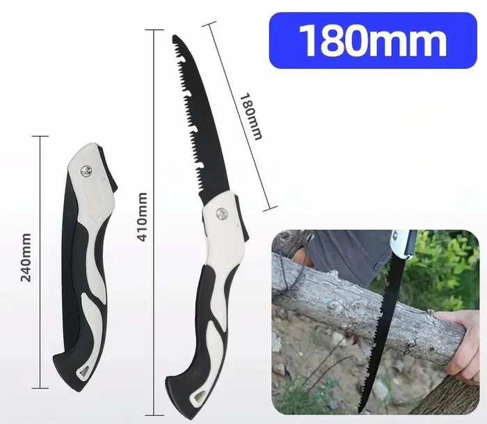 Scie à main pliante multifonctionnelle pour l'extérieur, scie à bois pliable portable pour l'élagage
