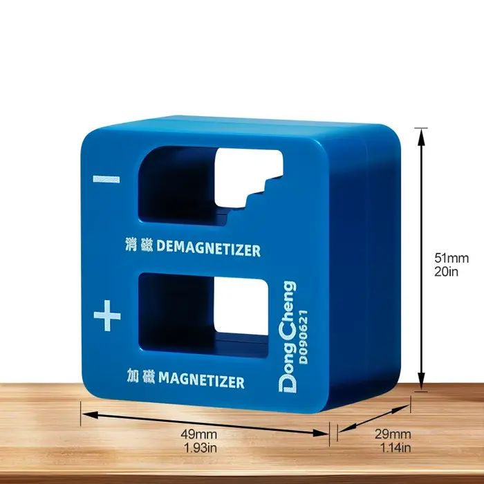 Magnétiseur/démagnétiseur compact et portable 49x29x51mm – Outil magnétique mini pour tournevis et embouts de perceuse – Démagnétisation pratique