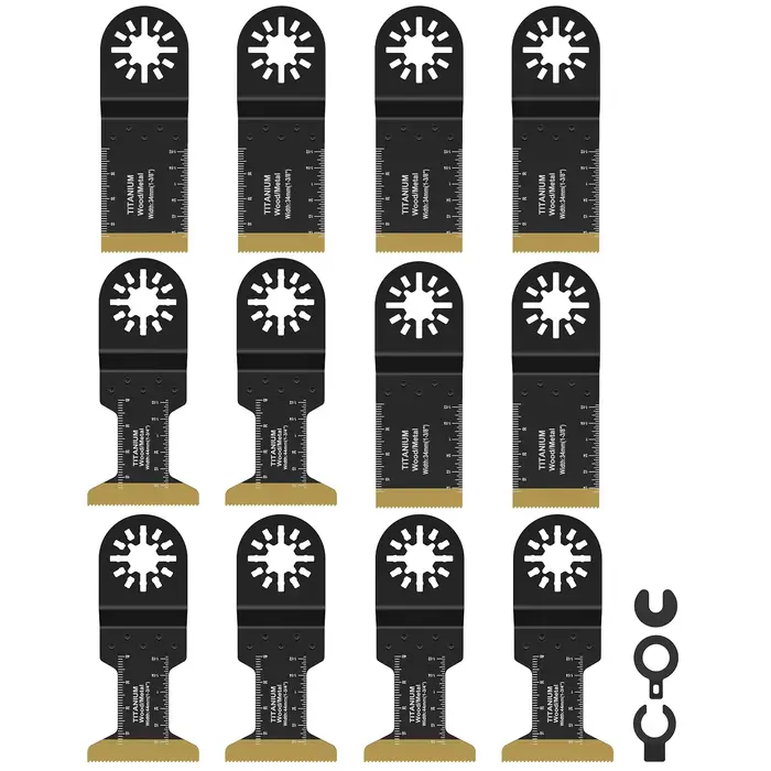 Jeu de lames de scie oscillantes en titane