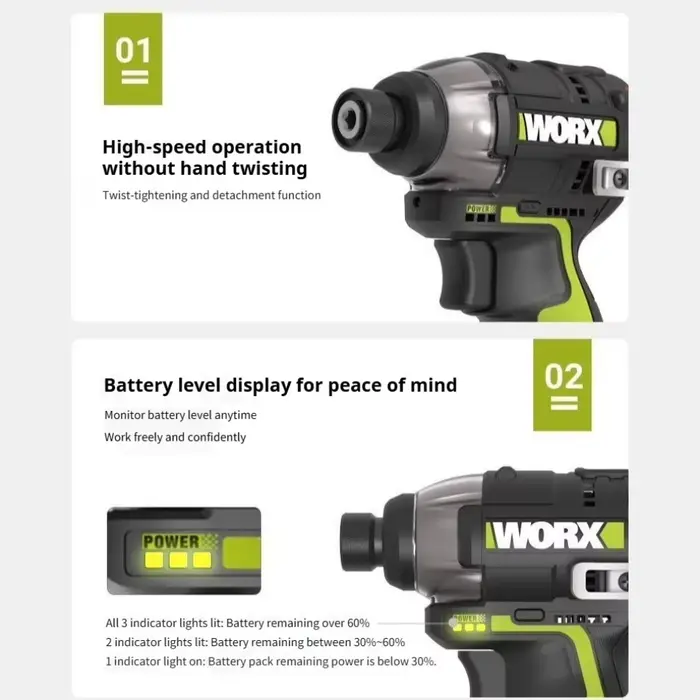 Nouveau WORX perceuse électrique WU132X tournevis