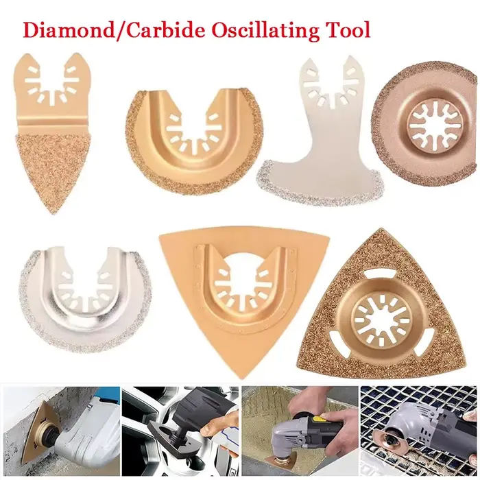 Outil Osccorporelle en Diamant et Carbure pour Changement Rapide, Multi-Outils, pour Carrelage, Béto