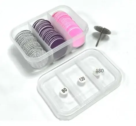 Disque de ponçage de 25 mm avec embout de perceuse à ongles en métal # 80 # 120 #