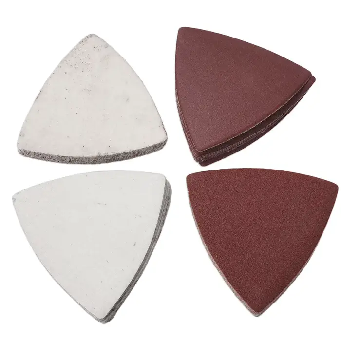 40 pièces 80mm Triangle papier de verre ajustement 3-1/8 pouces