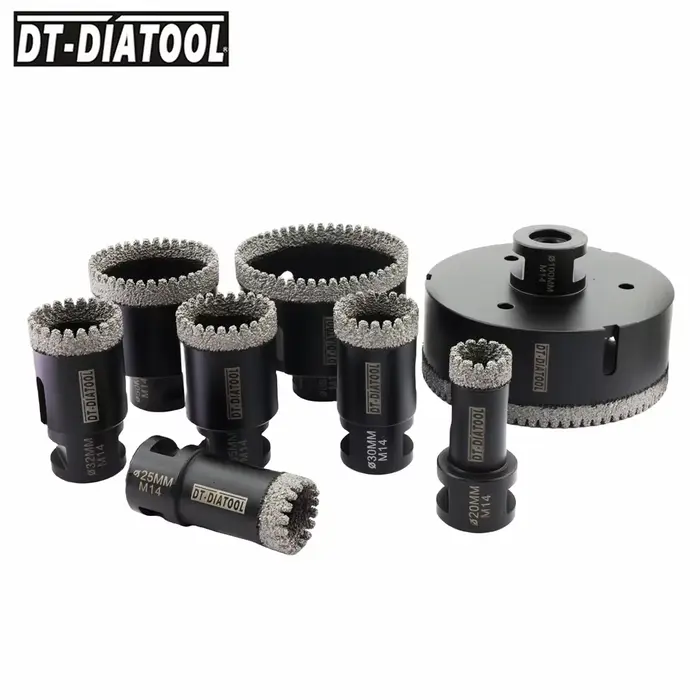 DIATOOL diamant forage noyau foret dentelé scie cloche pour carrelage granit marbre carreaux de céramique couronne Dia 20-100mm trou ouvreur