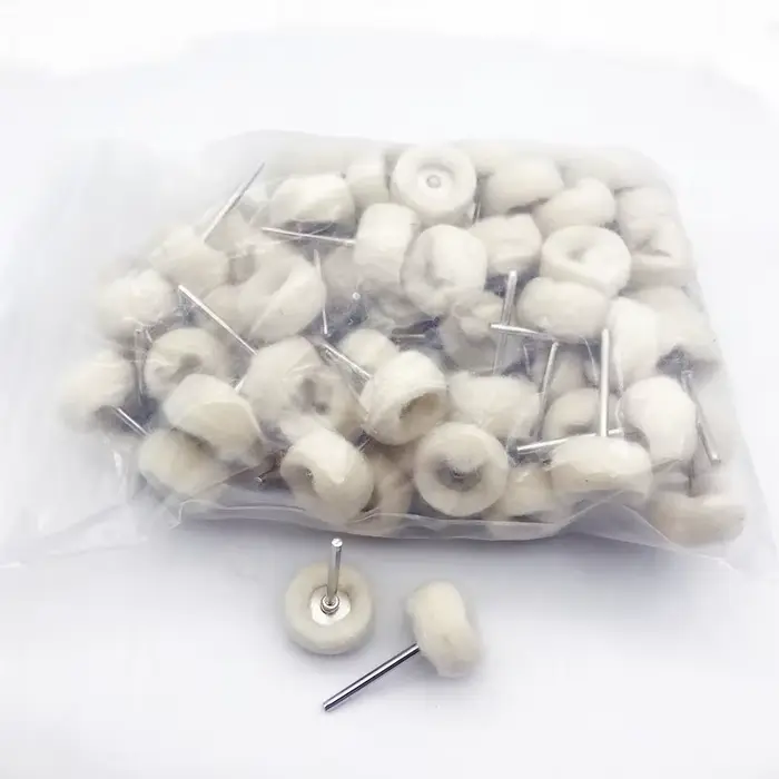 10 pièces Mini têtes de ponçage abrasives en feutre