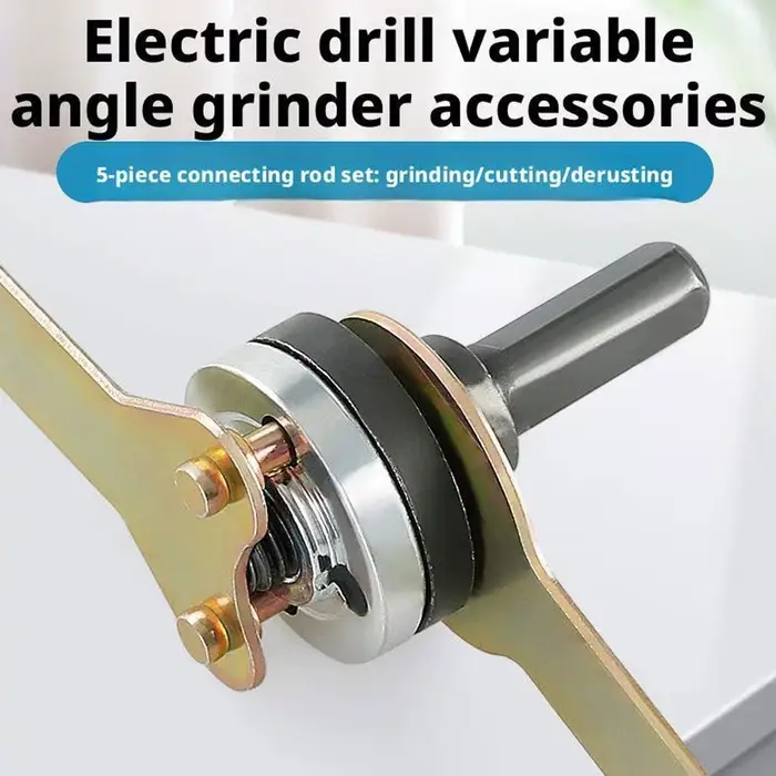 1 ensemble 5 pièces 10MM perceuse électrique Conversion meuleuse d'angle bielle pour disque de coupe roue de polissage adaptateur de support de poignée