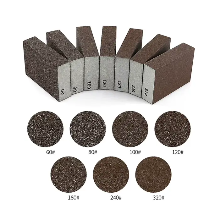 Blocs d'éponge de ponçage 60 80 100 120180 240 grain mur meulage bloc de sable papier de verre brique