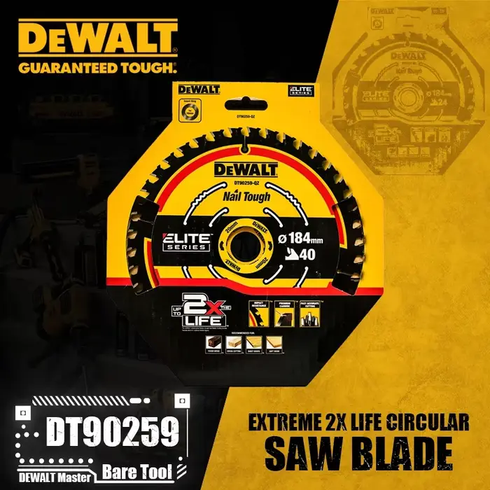DEWALT DT90257 DT90259 Lame de scie circulaire pour bois 184mm 24/40T