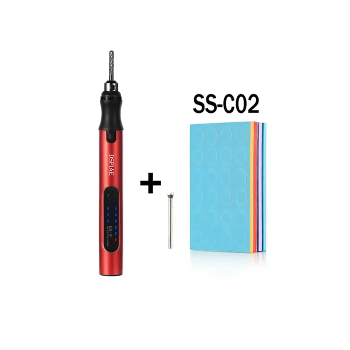 Stylo ponçeur électrique portable DSPIAE ES-P avec disque de ponçage en éponge rond pré-coupé 4