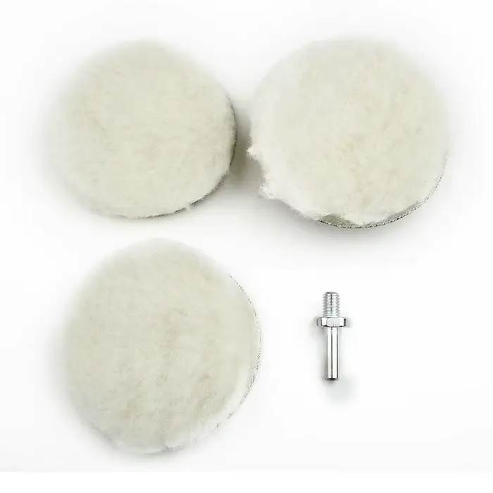 Disques de ponçage floqués de 4 pouces avec tampons de polissage à boucle à crochet