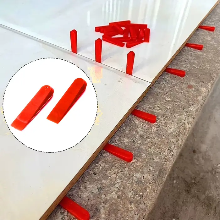 100 pièces entretoises de carrelage système de nivellement de carrelage en plastique cales de niveau