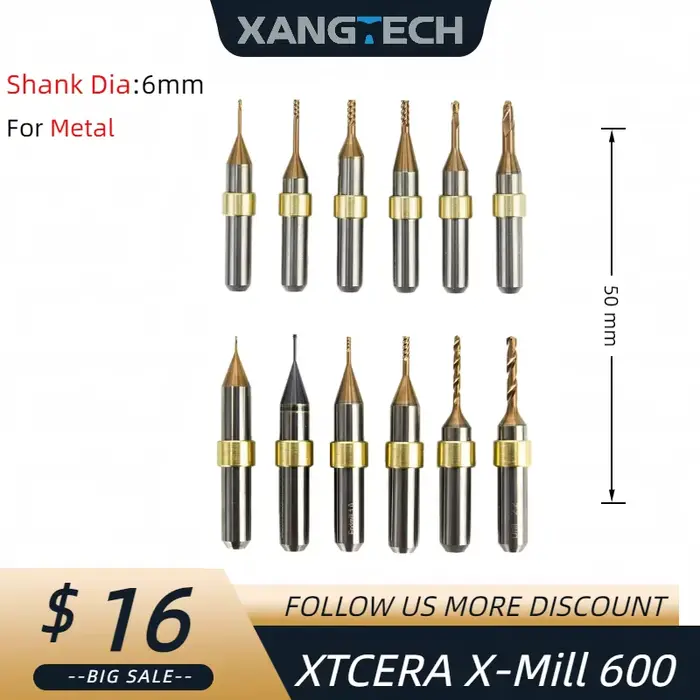 XANGTECH Xtcera Xmill-600 fraise à métaux fraise à billes fraise en bout forets pour laboratoire den