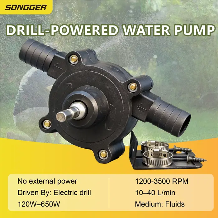 Pompe à Eau pour Perceuse Auto-Amorçante