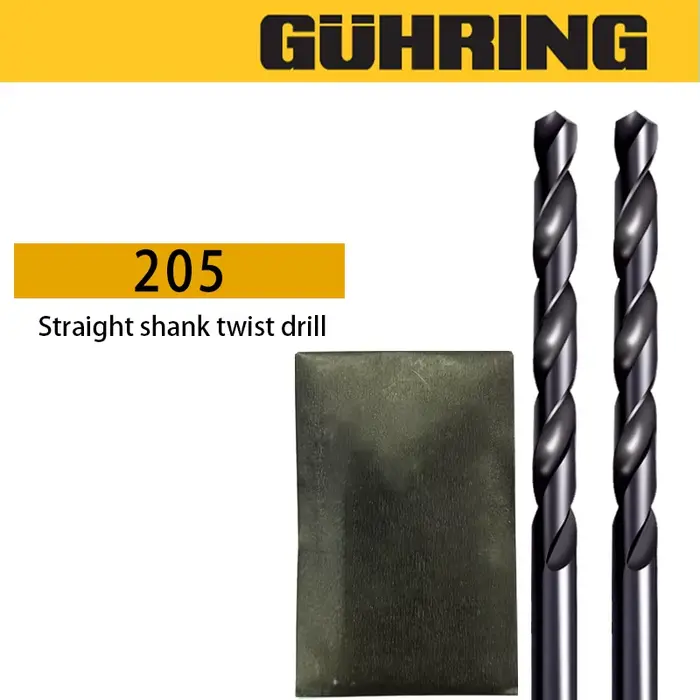 Allemagne GUHRING 205 foret hélicoïdal à poignée droite, acier inoxydable 0.6-3.95MM, acier rapide c