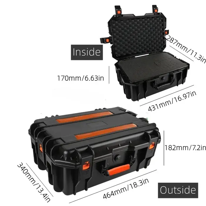 Grande boîte à outils avec roulettes, coffre rigide, chariot à outils portable, sac à outils, coffre
