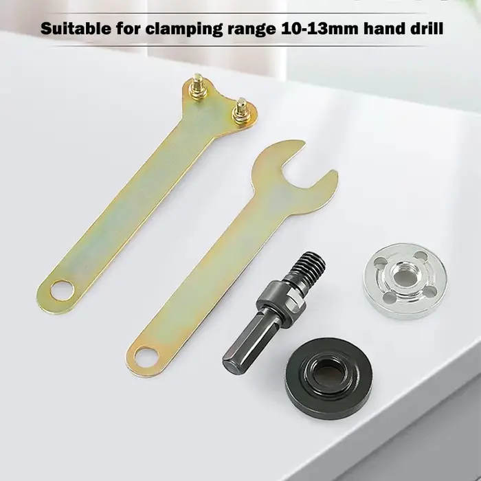 Adaptateur de conversion de perceuse électrique 10 mm en meuleuse d'angle pour disque de coupe et roue de polissage – Accessoires d'installation