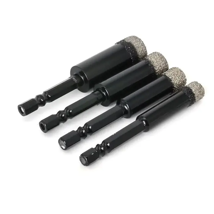 5-16mm tige hexagonale brasée carrelage en céramique sèche diamant foret trou scie marbre