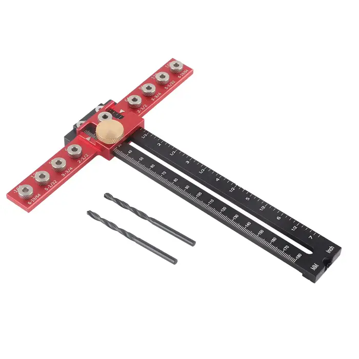 Localisateur de perceuse en alliage d'aluminium, perceuse à poinçonner polyvalente, vis à bouton de 