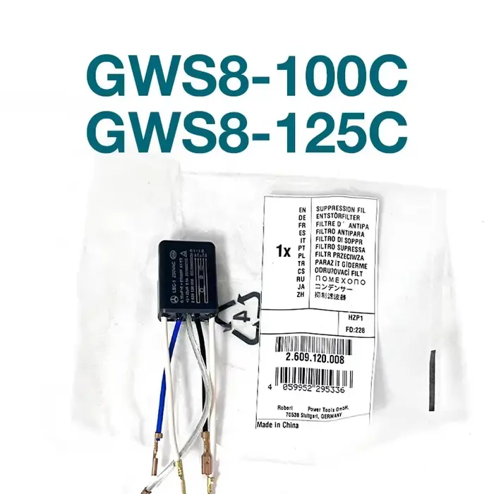 Accessoires de condensateurs pour Machines de découpe Bosch GWS8-100C GWS8-125C, filtres, meuleuses,