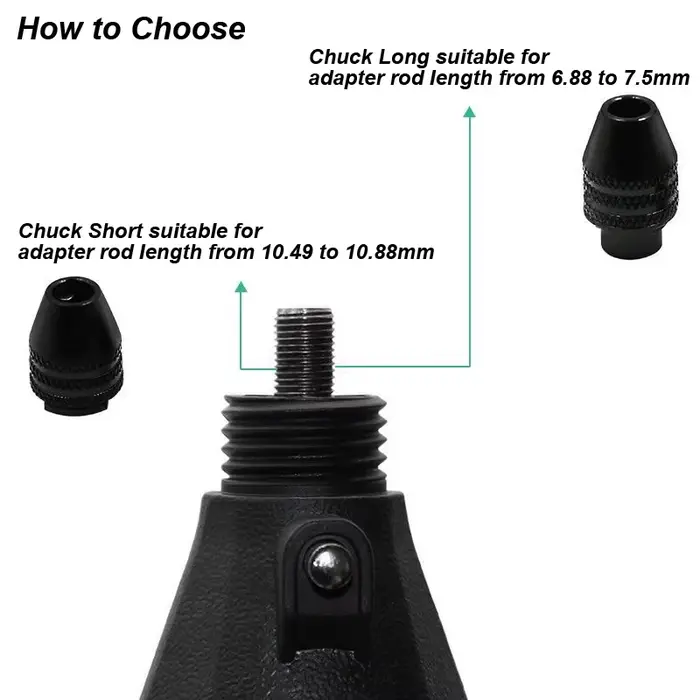 Mini adaptateur de mandrin de perceuse multi-sans clé