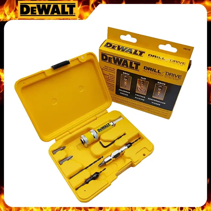 DEWALT DW2730 8 pièces Kit d'entraînement de forage avec boîte étanche à l'humidité charpentier
