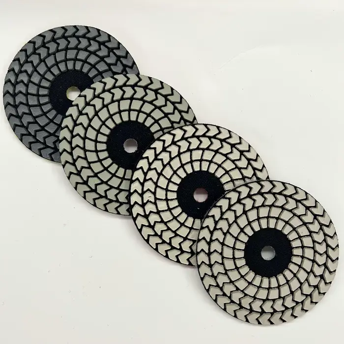 Tampons de polissage à sec pour perceuse, meuleuses et polisseuses, 4 étapes, idéaux pour le béton,