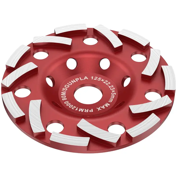 Disque de meulage diamanté de 5 pouces, meule abrasive en forme de coupelle, résistant à l'usure, di