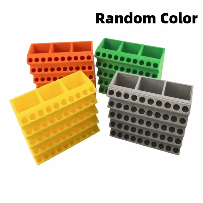 Boîte de rangement pour embouts de perceuse et tournevis, 50 trous, en plastique, gain de place, org
