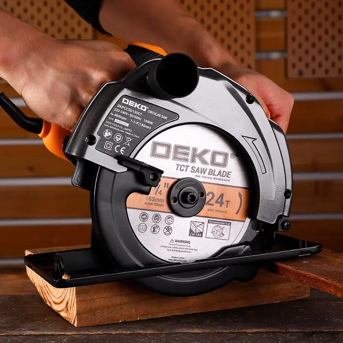 DEKO DKCS série scie circulaire électrique 185mm machine de découpe multifonctionnelle 1500W outil