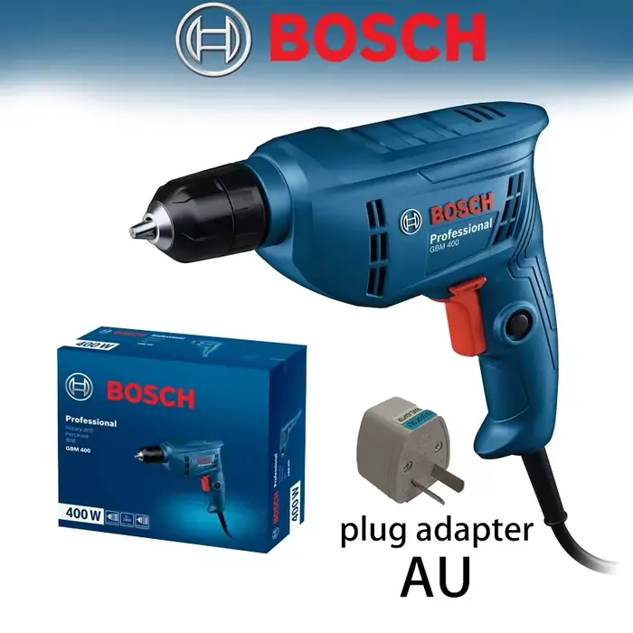 Perceuse électrique Bosch GBM400, mandrin de 10mm, 2800 tr/min, tournevis électrique haute vitesse,