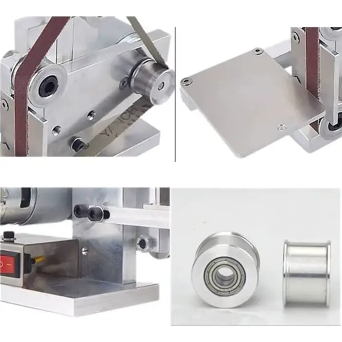 Mini ponceuse à bande A69EDIY avec 10 bandes abrasives, affûteur de couteaux Knifeapex, ponceuse à bande, prise US