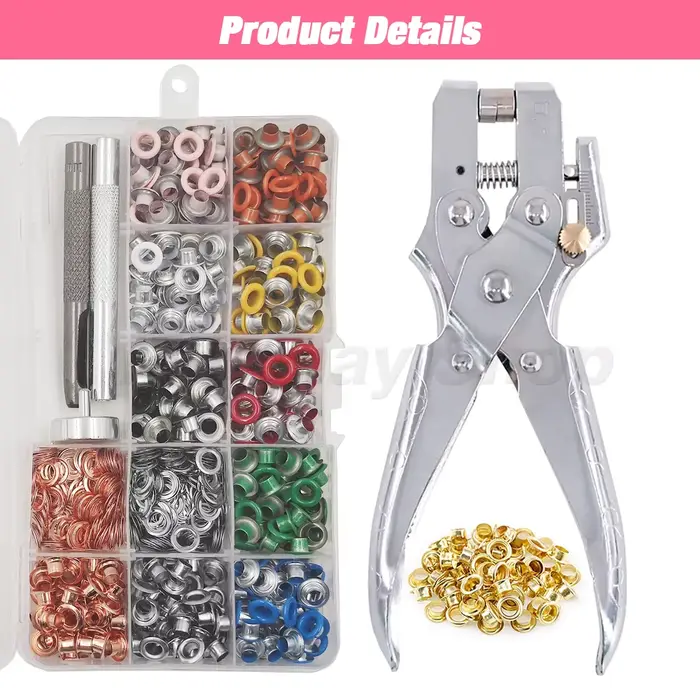Kit d'œillets de 5mm, outil d'installation d'œillets