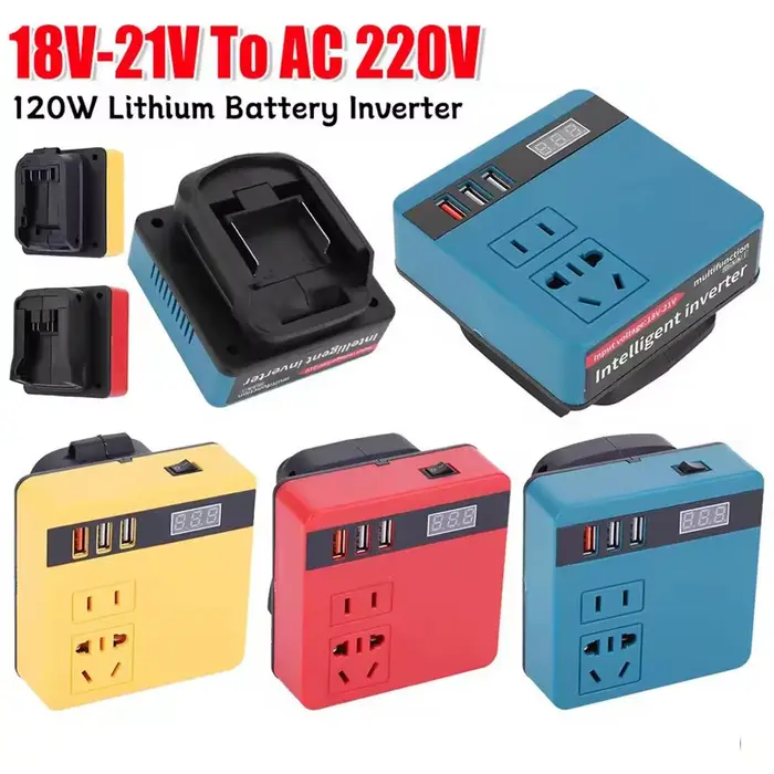 Onduleur de batterie au Lithium multifonction D C 18-21V à AC 220V