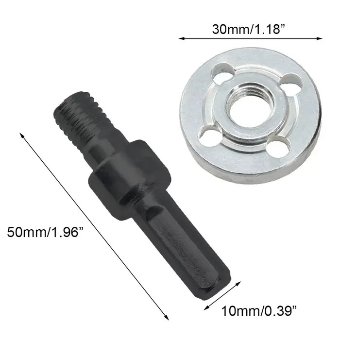 1 ensemble d'adaptateurs de perceuse électrique de 10 mm pour meuleuse d'angle