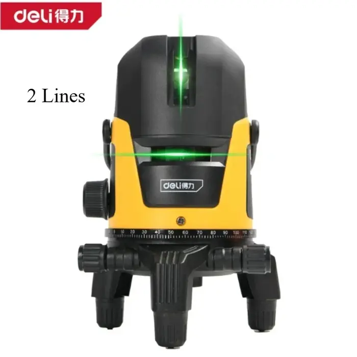 Deli niveau Laser GreenRadius 2/3/5 crosslines auto-nivelant 360 rotatif pour utilisation intérieure et extérieure alignement horizontal et vertical